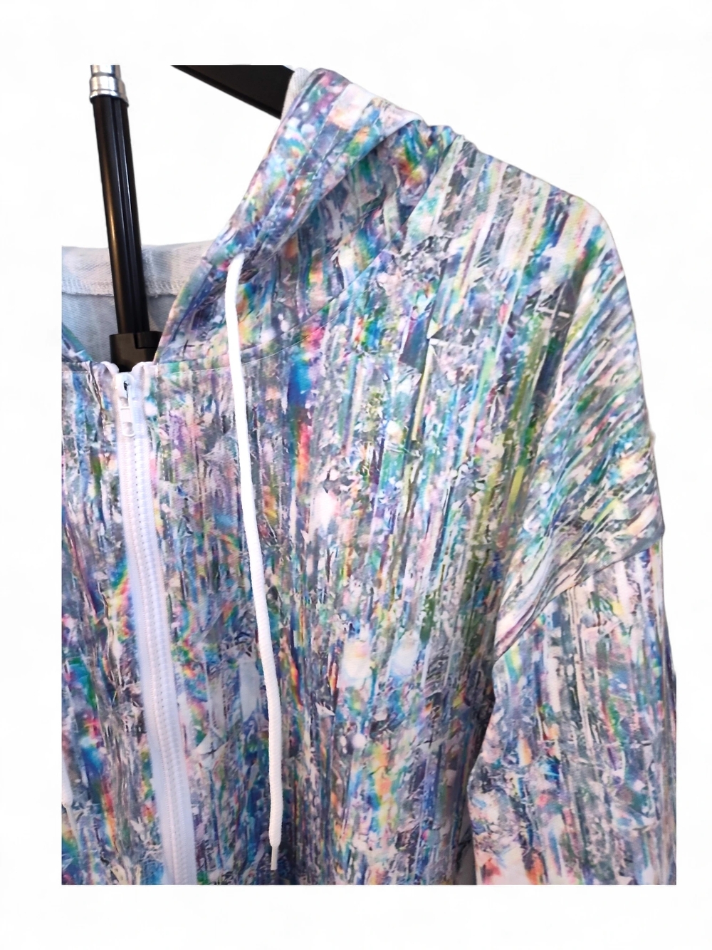 Lightweight Hooded Jacket Abstract Colorful Womens Size XXL - Picture 3 of 7